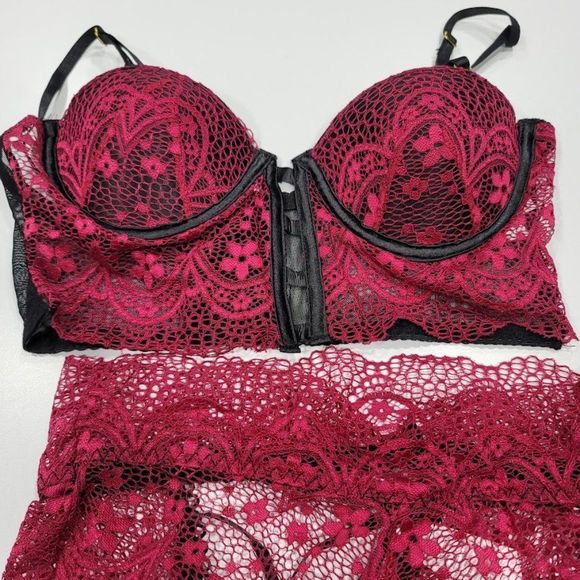 Scallop Trim Lace Lingerie Set - Picture 7 of 9